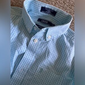 NWOT | Izod Button Down Baby Blue Polo Shirt